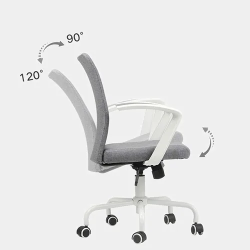 Miniatura 2 de Silla de oficina, respaldo medio, malla transpirable, escritorio de oficina, silla de escritorio para computadora con soporte lumbar