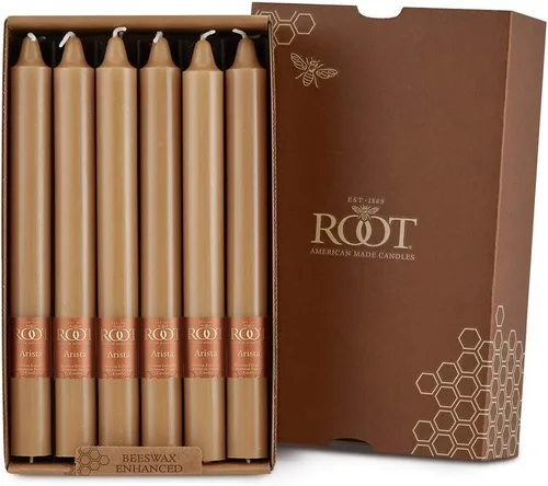 Miniatura 13 de Root Candles Velas sin aroma de cena Premium mezcla de cera de abejas en caja, 9 pulgadas, cera de abejas, 12