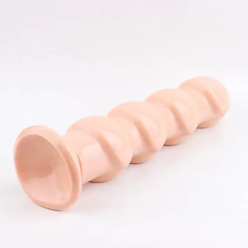 Miniatura 4 de Pagoda de silicona enorme de 9.5 pulgadas/9.4 in con ventosa de partículas grandes. Consoladores suaves estimulador de vagina para el punto G