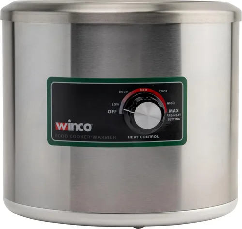 Winco Calentador eléctrico redondo para alimentos, 1050 W, 120 V, 7 cuartos de galón