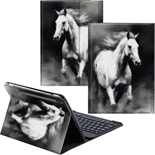 Miniatura 72 de Funda para Samsung Galaxy Tab S6 Lite 2022/2020 Teclado Inalámbrico Desmontable y Cubierta De Soporte De Cuero PU Funda Protectora Para Samsung