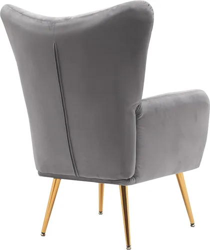 Miniatura 8 de Container Furniture Direct Silla moderna y elegante de mediados de siglo con respaldo de terciopelo para sala de estar, dormitorio u oficina