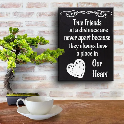 Miniatura 5 de JennyGems Letrero con texto en inglés «True Friends Are Never Apart», regalo de amistad sincero para amigos de larga distancia, regalo de despedida