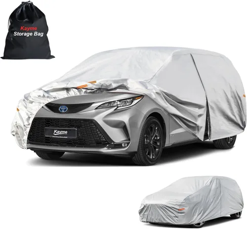 Miniatura 85 de Kayme - Cubierta completa impermeable de 6 capas para automóvil, apta para todo clima, protección para exteriores contra lluvia, rayos ultravioleta