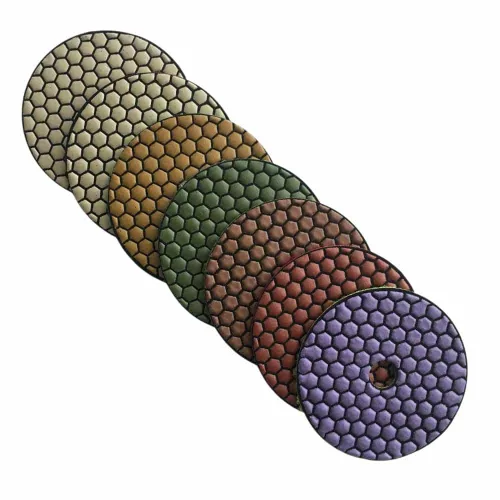 Miniatura 42 de Juego de almohadillas de pulido de piedra seca de 4 pulgadas (grano 50, 100, 200, 400, 800) - para encimeras de granito, mármol y hormigón