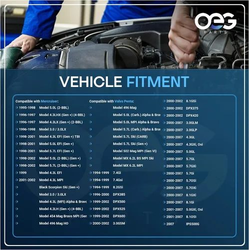 Miniatura 4 de OEG Parts - Nuevo arrancador SAEJ1171 compatible con Mercruiser 1996-2007 y compatible con motores Volvo Penta V6 V8 actualizaciones OEM Delco