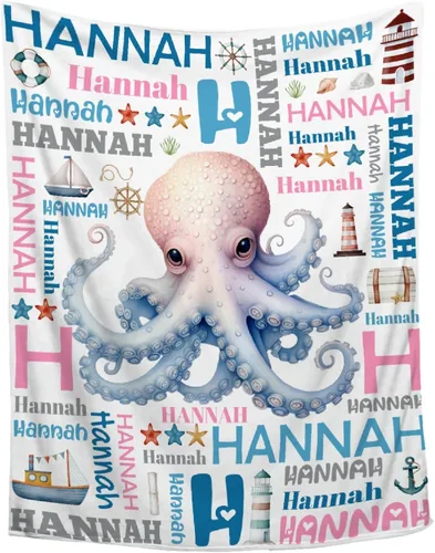 Miniatura 10 de Manta de conejo personalizada para niños y niñas, manta de bebé ultra suave, regalo personalizado, decoración de manta con nombre, 30 x 40 pulgadas