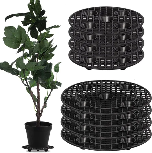 8 piezas de soportes para plantas para interiores y exteriores, elevador de maceta a nivel de planta, soporte elevador para plantas de 2 tamaños,