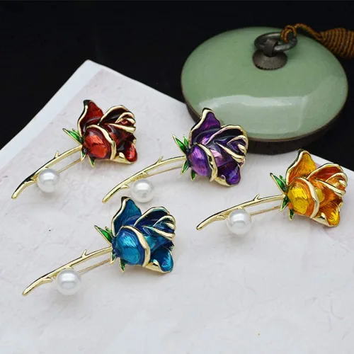 Miniatura 6 de Broche de rosa para bufanda o bolsa de abrigo para fiestas, bodas, banquetes