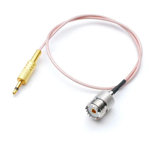PL-259 SO-239 a 0.138 in RG-58 Adaptador de antena externa coaxial para Grundig Tecsun Sangean Eton receptor de radio de onda corta RG-316 18"