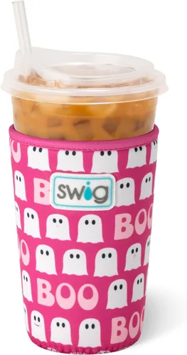Miniatura 51 de Swig Life Coolie de Taza Helada Mediana, Funda Aislante de Taza de Café Helado de Halloween de 22oz con Asa, Coolie Aislado de Neopreno Mantiene