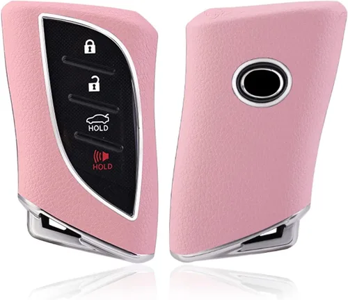 Miniatura 8 de x xotic tech Funda de piel granulada de TPU rosa para llavero, compatible con Lexus ES350 ES300h LC500 LC500h LS500 LS500 LS500h UX250h GX460 UX200