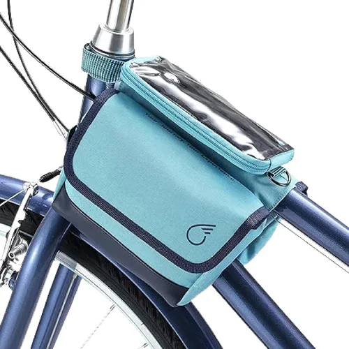 Miniatura 8 de sixthreezero Bolsa de bicicleta de montaje en marco, bolsa universal impermeable para bicicleta, bolsas de almacenamiento de carga de doble cara
