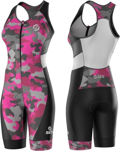 Miniatura 13 de SLS3 Trajes de triatlón para mujer - Traje de triatlón de una pieza para mujer - Traje de triatlón profesional para mujer - Trisuit premium, SKY rosa