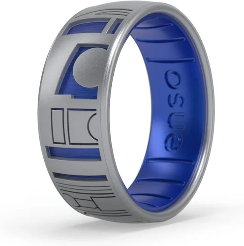 Miniatura 26 de Enso Rings Anillo de boda de silicona – Diseños grabados de Star Wars – Ajuste cómodo – Hecho en Estados Unidos – Ideal para uso activo
