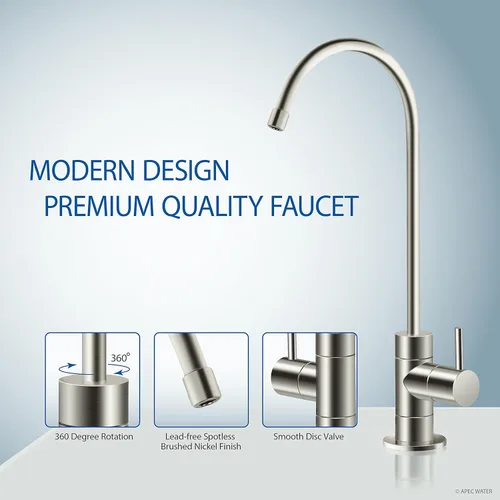 Miniatura 5 de APEC Water Systems ROES-100 serie Essence - Sistema de filtro de agua potable por ósmosis inversa de 5 etapas con certificación, ultraseguro