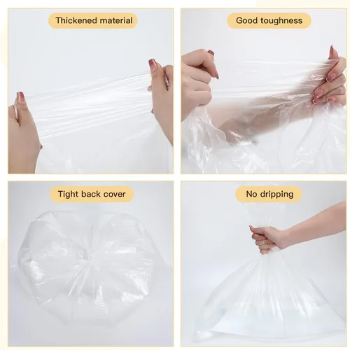 Miniatura 4 de 200 bolsas trituradoras a granel, uso para trituradoras pequeñas, medianas y grandes, calidad, fuertes, transparentes, se adapta a la mayoría