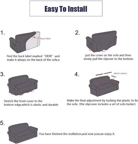 Miniatura 2 de zyhfcfff-sd Funda para sofá de 1, 2, 3, 4 y 5 plazas, protector de muebles de terciopelo grueso de lujo, funda elástica para sillón reclinable