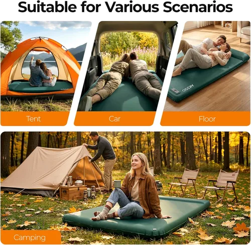 Miniatura 9 de OGERY Almohadilla de dormir autoinflable con bomba eléctrica, almohadilla de espuma viscoelástica ultra gruesa de 3.15 pulgadas, almohadilla