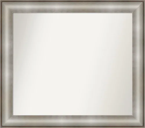 Miniatura 137 de Amanti Art Espejo de baño plateado para sobre fregadero, 28 x 47 pulgadas, espejo rectangular de plata imperial, marco de madera tradicional de gran