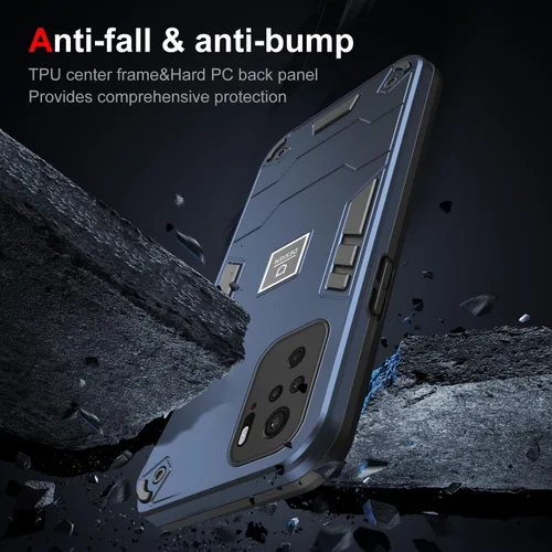 Miniatura 5 de Funda de teléfono compatible con Xiaomi Poco M5s 4G, compatible con Xiaomi Redmi Note 10 4G/Note 10S 4G M2101K7BG/BI Funda protectora de doble capa