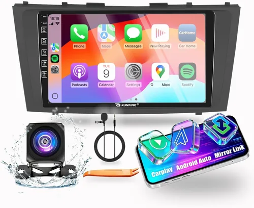 Miniatura 10 de Kunfine Coche CarPlay Android Navegación Automática Estéreo GPS Radio Reverse Cámara Pantalla 10 "IPS Pantalla Táctil Headunit Tablet Pad Media