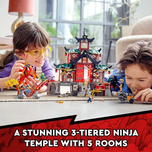 Miniatura 2 de LEGO NINJAGO Ninja Dojo Temple Masters of Spinjitzu Set 71767, kit de construcción de juguete Ninja con 8 minifiguras y figura de serpiente