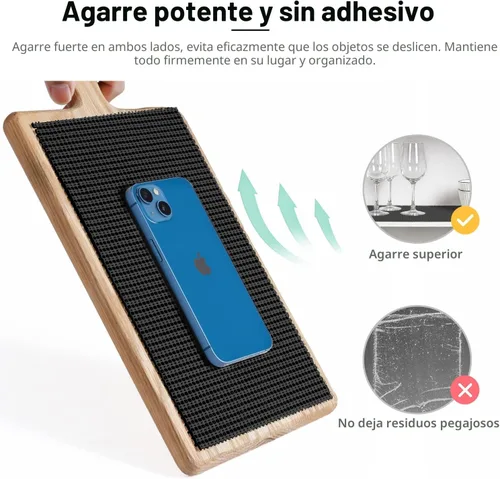 Miniatura 3 de BAGAIL Forro para Cajones y Estantes, 12 pulgadas X 10 pies Forros de Estantes No Adhesivos para Gabinetes de Cocina, Forros Gruesos de Agarre Negro
