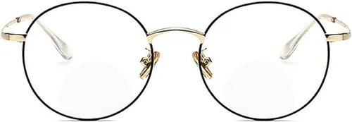 Miniatura 4 de Moda redonda bifocal gafas de lectura hombres sol fotocrómico marco de metal transición Presbicia hembra