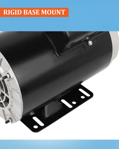 Miniatura 7 de Motor eléctrico de 5HP 3450 RPM, compresor de aire monofásico,5/8 "Diámetro del eje laminado de acero Shell 60 HZ,208V-230V