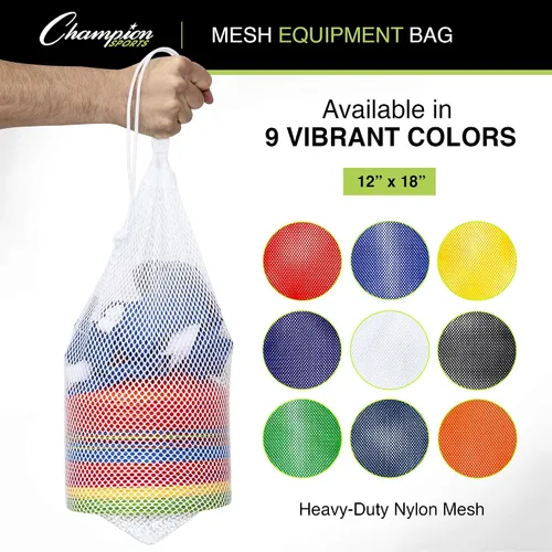 Miniatura 4 de Champion Sports Equipment Bag, Mesh, 12" X 18