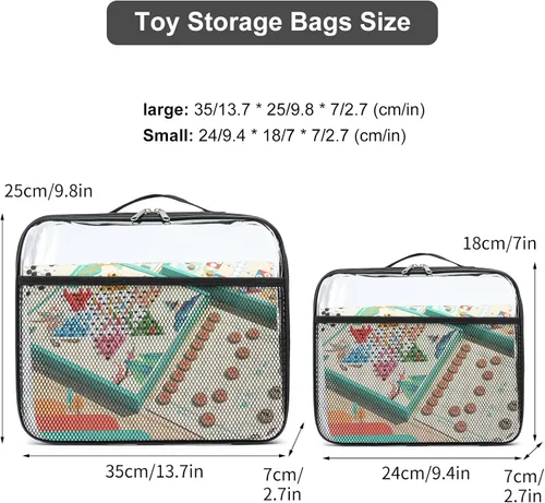 Miniatura 2 de Paquete de 4 bolsas organizadoras de almacenamiento de juguetes de 13.7 pulgadas de largo x 2.7 pulgadas de ancho x 9.7 pulgadas de alto. Negro