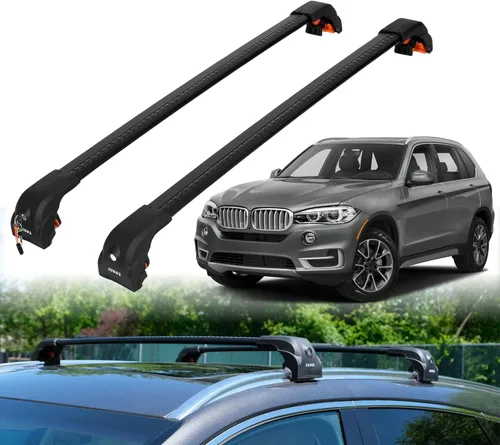 Miniatura 15 de ERKUL Barras transversales de techo para BMW X1 F48 2016-2022 Barras transversales de aluminio con cerradura antirrobo para el techo Compatible