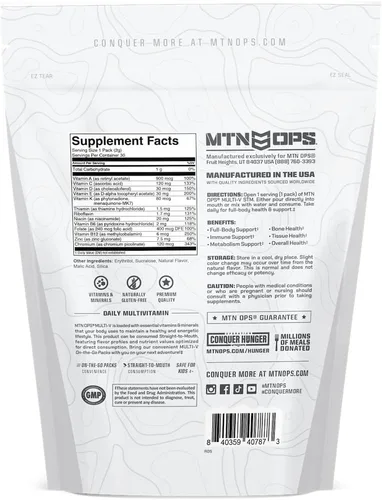 Miniatura 12 de MTN OPS Multi-V, multivitamínico diario para mujeres y hombres con apoyo inmunológico, seguro para niños, paquetes STM sin gluten, variedad