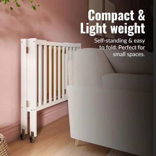 Miniatura 8 de Dream On Me Jett Portable Mini Crib, Non-Full Size Baby Crib for Small Spaces, 3 Mattress Heights, Compact Travel Design, Includes Mattress