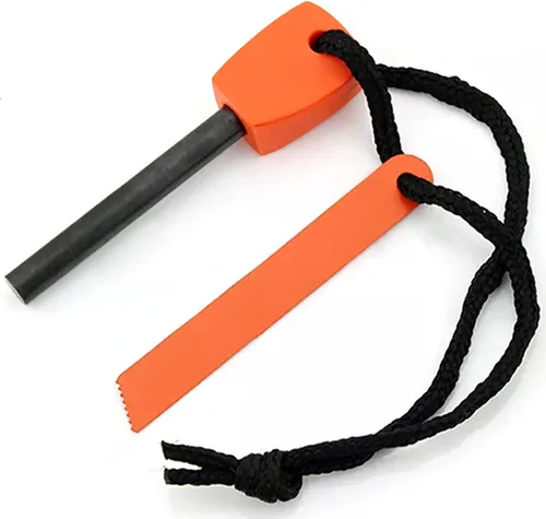 Survival - Mini aleación de ferrocerio de pedernal iniciador de fuego, herramienta de campamento de magnesio de acero al fuego grueso impermeable