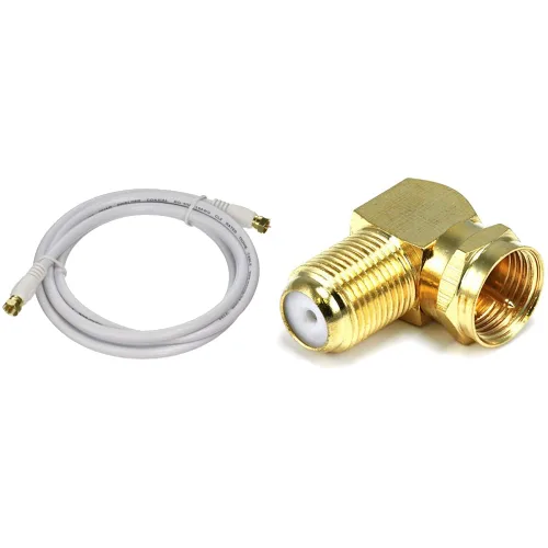 Miniatura 19 de Monoprice RG6 Quad Shield CL2 - Cable coaxial con conector tipo F para televisión, 1.5 pies