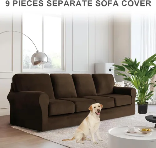 Miniatura 328 de Funda para Sofá de Terciopelo, Fundas Elásticas para Sofá para Funda Principal Separada/Respaldos y Cojines de Asiento, Funda para Sofá, para Fundas