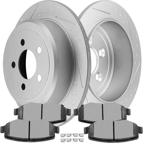 Miniatura 23 de SCITOO Brake Kits For Jeep For Cherokee 1999-2001,For TJ 1999-2006,For Jeep For Wrangler 2000-2006 Front Drilled & Slotted Disc Brakes Rotors and