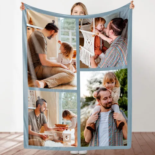 Miniatura 16 de Manta de fotos personalizada con collage para él y ella, manta personalizada, regalos para novia, cumpleaños, boda, aniversario, fabricada