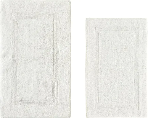 Miniatura 14 de Better Trends Alfombra de Inodoro en Forma de U Cubierta de Asiento de Inodoro de Lujo 100% Algodón Absorbente de Agua, Cubierta de Tapa Reversible