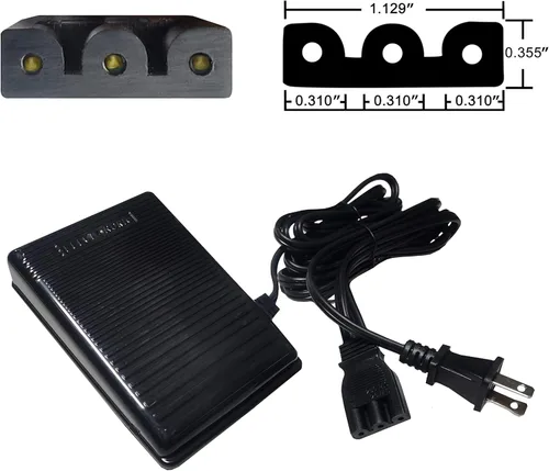Miniatura 2 de HimaPro Pedal de pie para máquina de coser con cable de alimentación, control de velocidad variable, compatible con los modelos Singer Heavy Duty