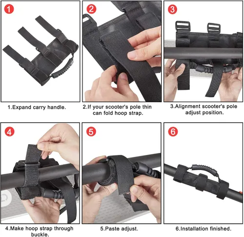 Miniatura 4 de TOMALL Asa de transporte para scooter, correa de mano portátil, compatible con M365 Pro ES1 ES2 ES3 ES4 Scooter