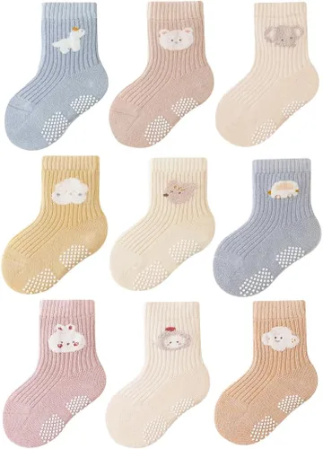 Miniatura 8 de Calcetines antideslizantes para bebés, calcetines antideslizantes para niñas y niños recién nacidos, calcetines antideslizantes casuales