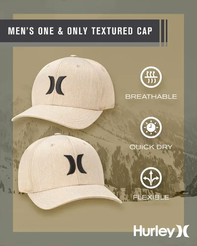 Miniatura 44 de Hurley Gorras para hombre - One & Only Flexfit Textures Cap - Sombreros ajustados para hombre, S-XL