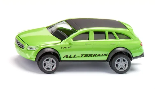 SIKU 2349, Mercedes-Benz Clase E All-Terrain 4 x 4², 1:50, Metal/Plástico, Verde, Coche de juguete para niños, Enganche de remolque y capó de