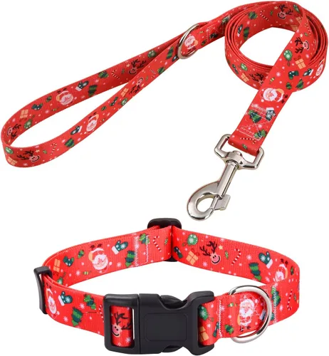 Miniatura 27 de Mihqy - Collar de perro, patrones geométricos florales, tribales, bohemios, collar de estilo étnico, suave y ajustable, para perros pequeños, Pink