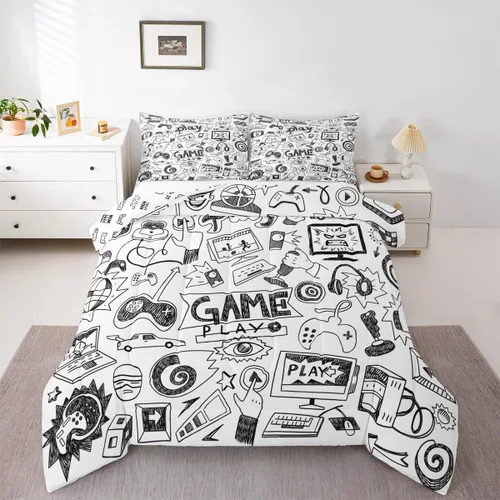 Miniatura 19 de Erosebridal - Juego de funda de edredón con flores de vaca de las Highlands, tamaño Queen, diseño de toro, juego de ropa de cama de ganado vacuno