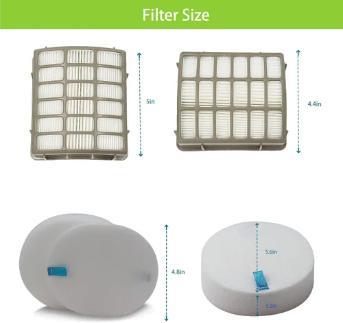 Miniatura 2 de Para Shark Navigator DLX Filter NV60 NV70 NV80 Filtros de repuesto, NV70 26, NV71, NV90, UV420, NV90, 26, NV95, NV80 y NVC80C.4+4 filtros de espuma