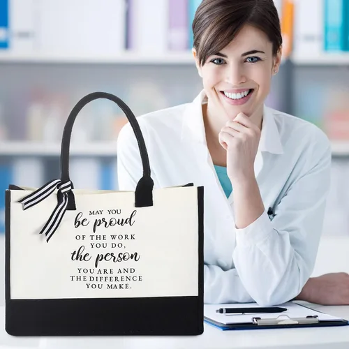 Miniatura 7 de Cunno Bolsa de lona de regalo para compañeras de trabajo para mujeres, regalo de agradecimiento a los empleados, regalo de agradecimiento